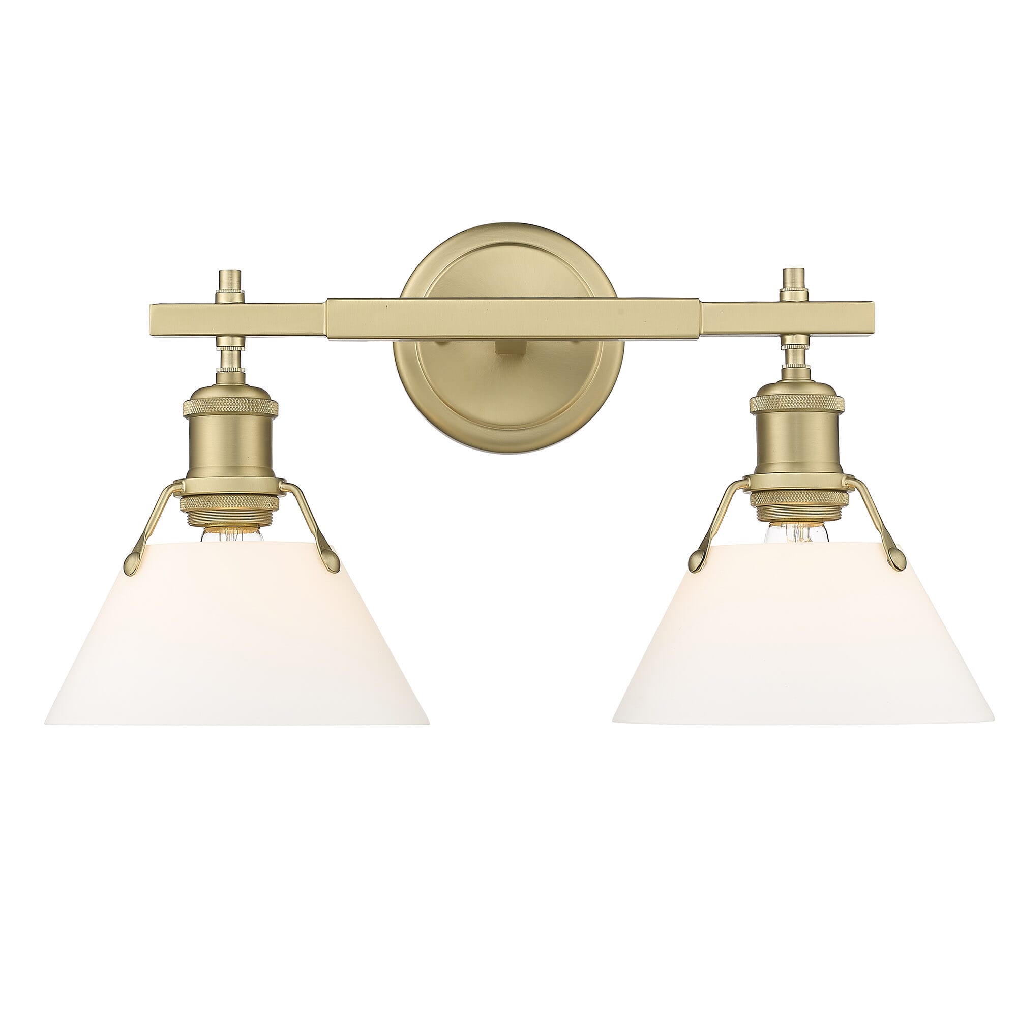 Golden Orwell 2-Light Bathroom Vanity Light in Brushed Champagne Bronze