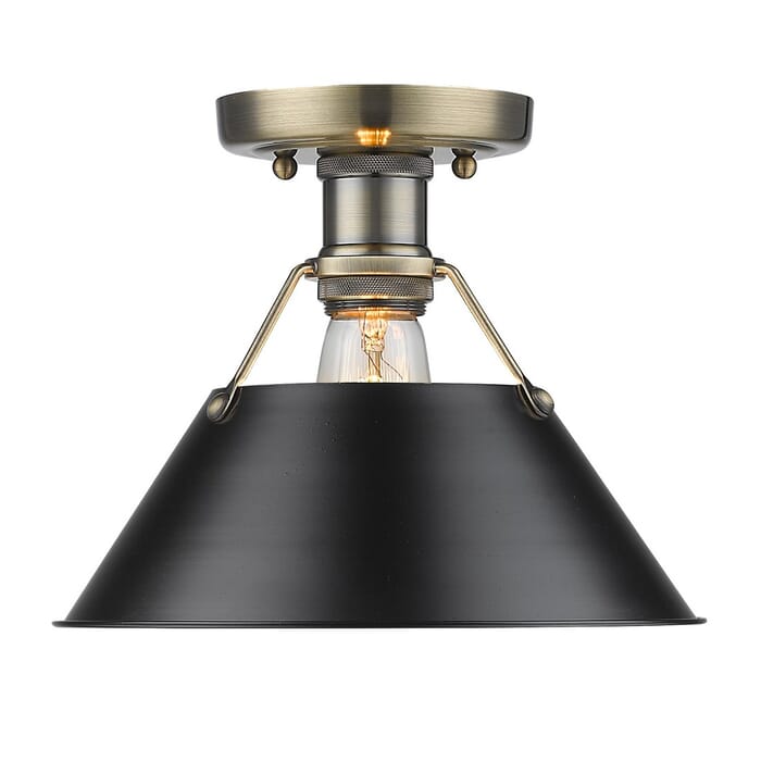 Golden Orwell 10" Ceiling Light in Aged Brass Golden Orwell 10" Ceiling Light in Aged Brass