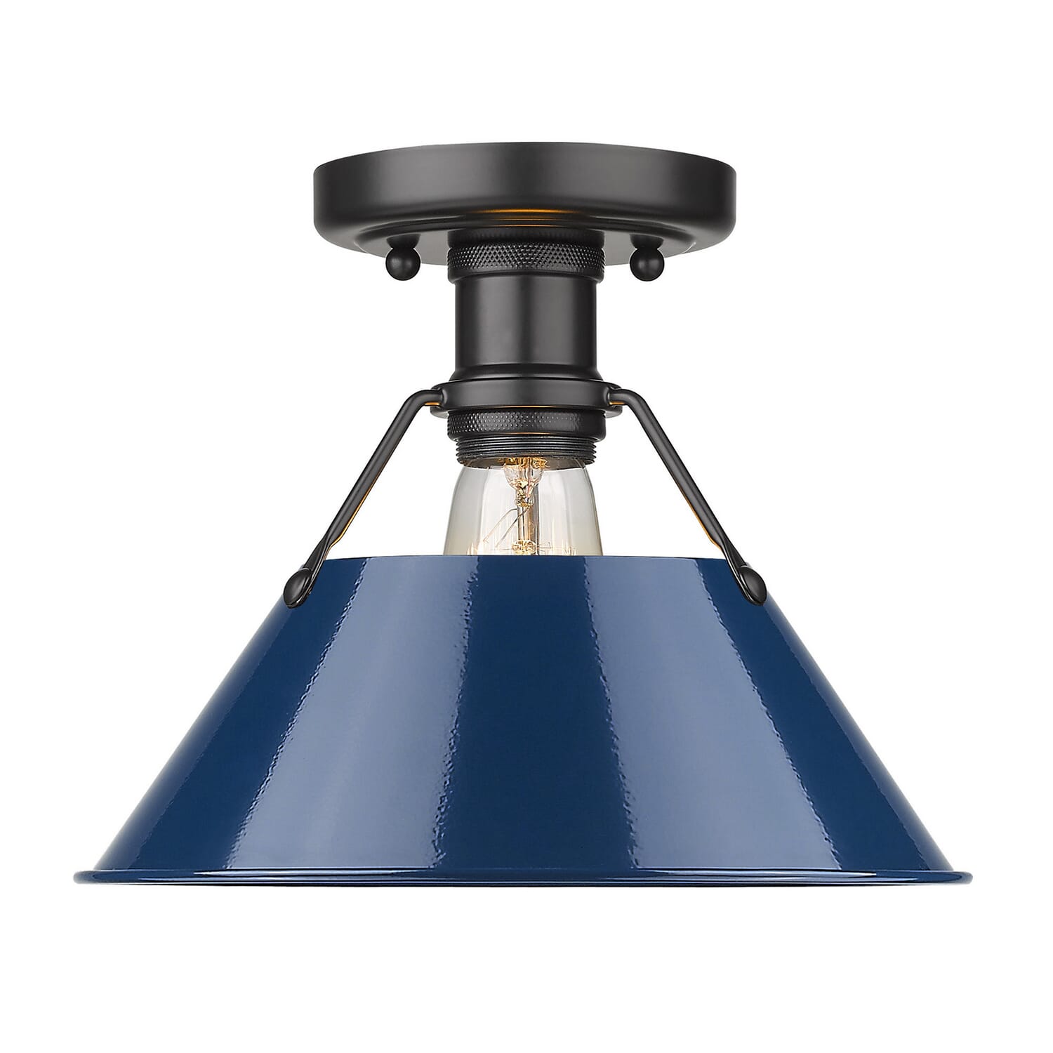 Orwell 1-Light Flush Mount in Matte Black