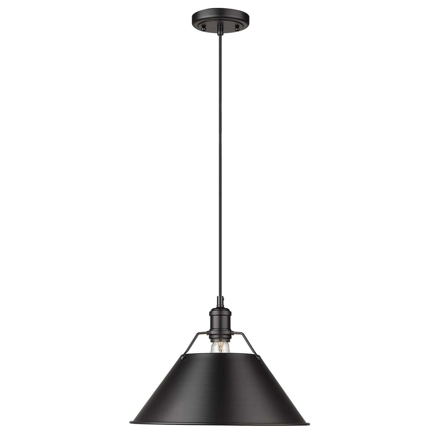 Orwell 1-Light Pendant in Matte Black