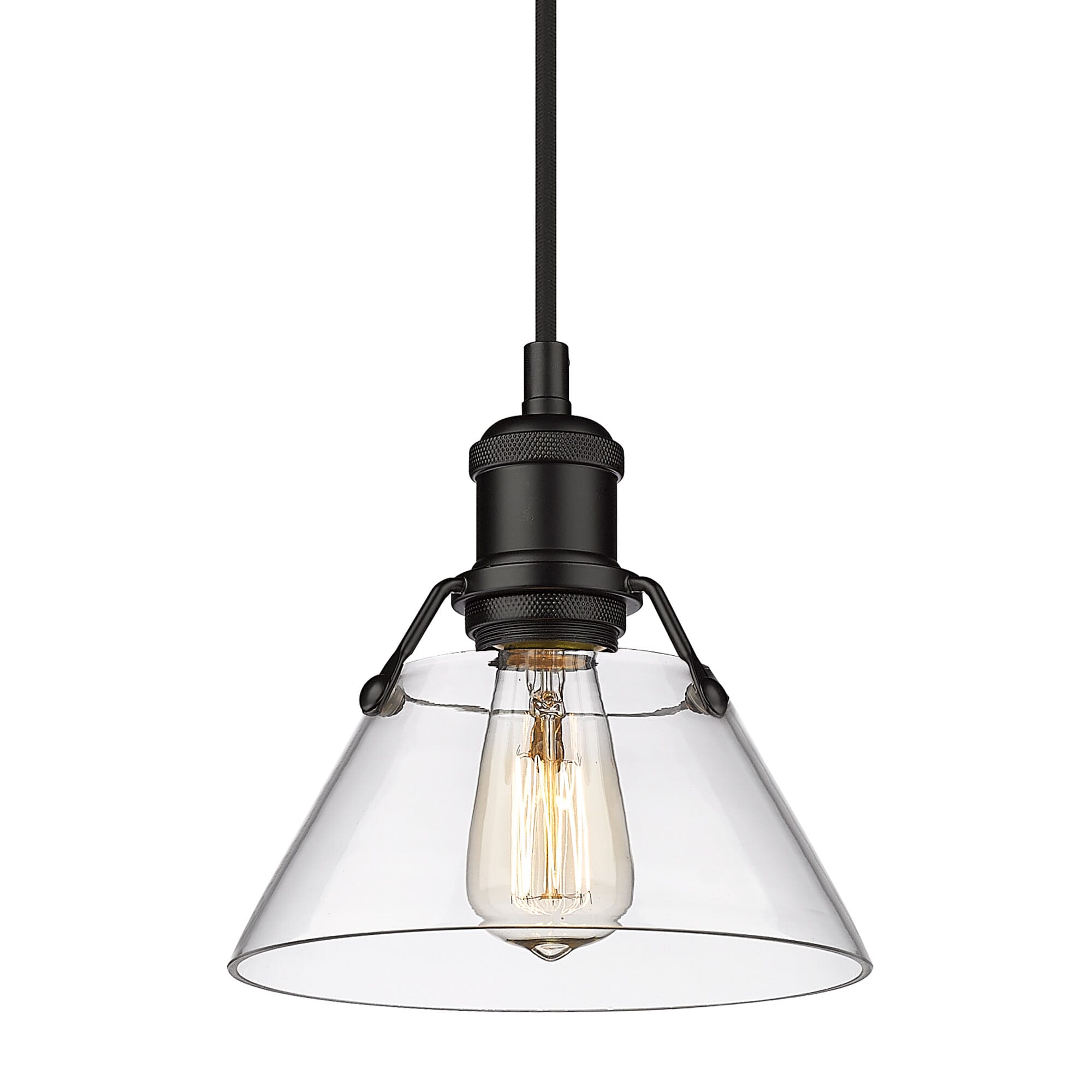 Orwell 1-Light Pendant in Matte Black