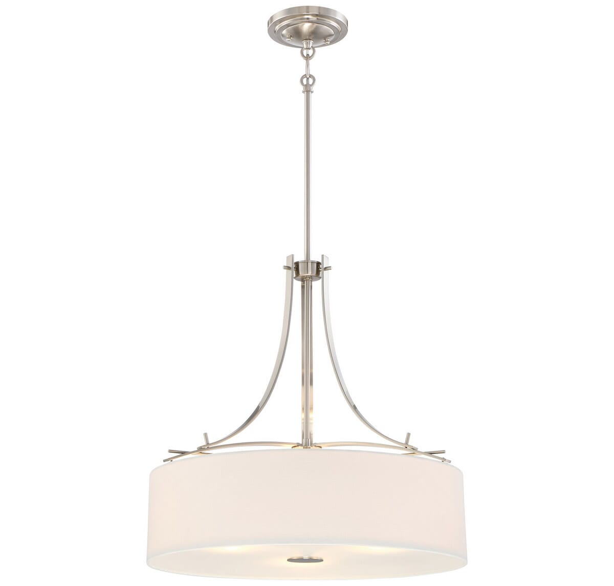 Poleis 3 Light 20 Pendant Light in Brushed Nickel LightsOnline