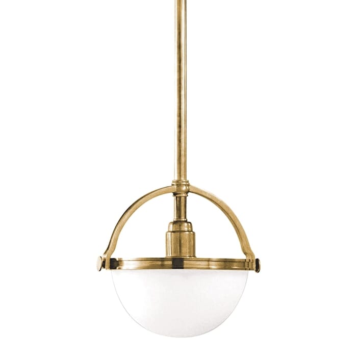 Hudson Valley Stratford 10" Pendant Light in Aged Brass Hudson Valley Stratford 10" Pendant Light in Aged Brass