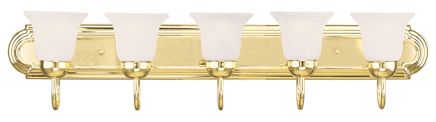 Rivera 5-Light Bathroom Vanity Light in Polished Brass