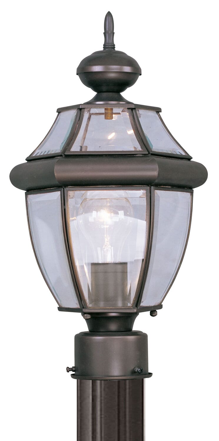 Monterey 1-Light Outdoor Post-Top Lanterm in Bronze