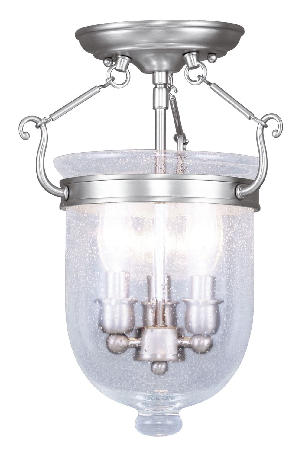 Jefferson 3-Light Ceiling Mount in Brushed Nickel
