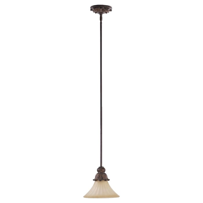 Quorum Madeleine 9" Pendant Light in Corsican Gold Quorum Madeleine 9" Pendant Light in Corsican Gold