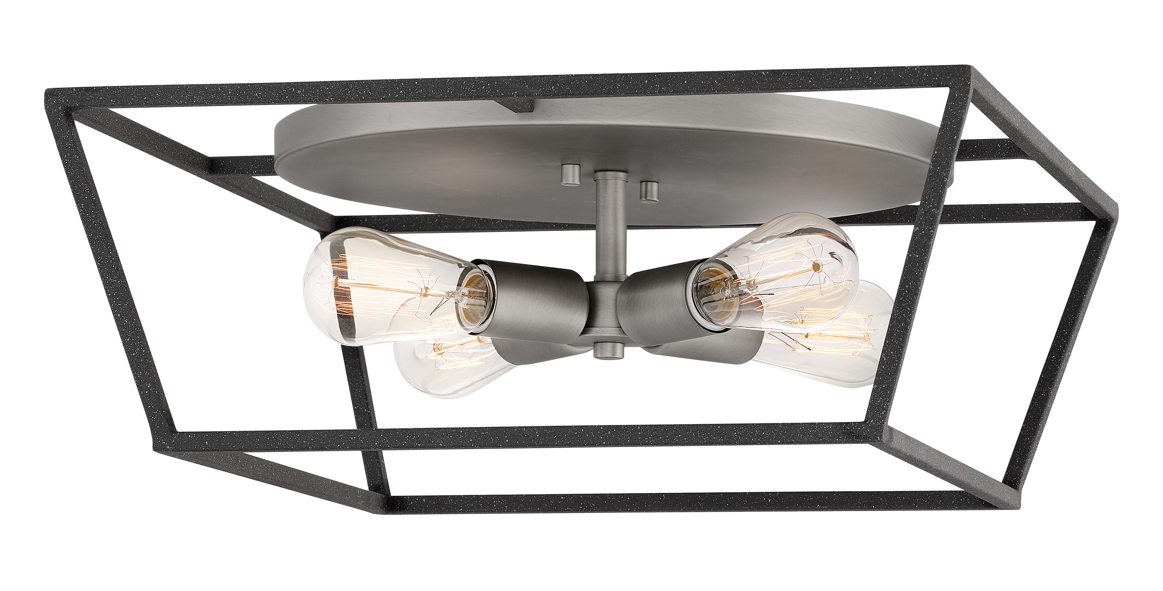 Aged Zinc LED Flush Mount from the Fulton Collection