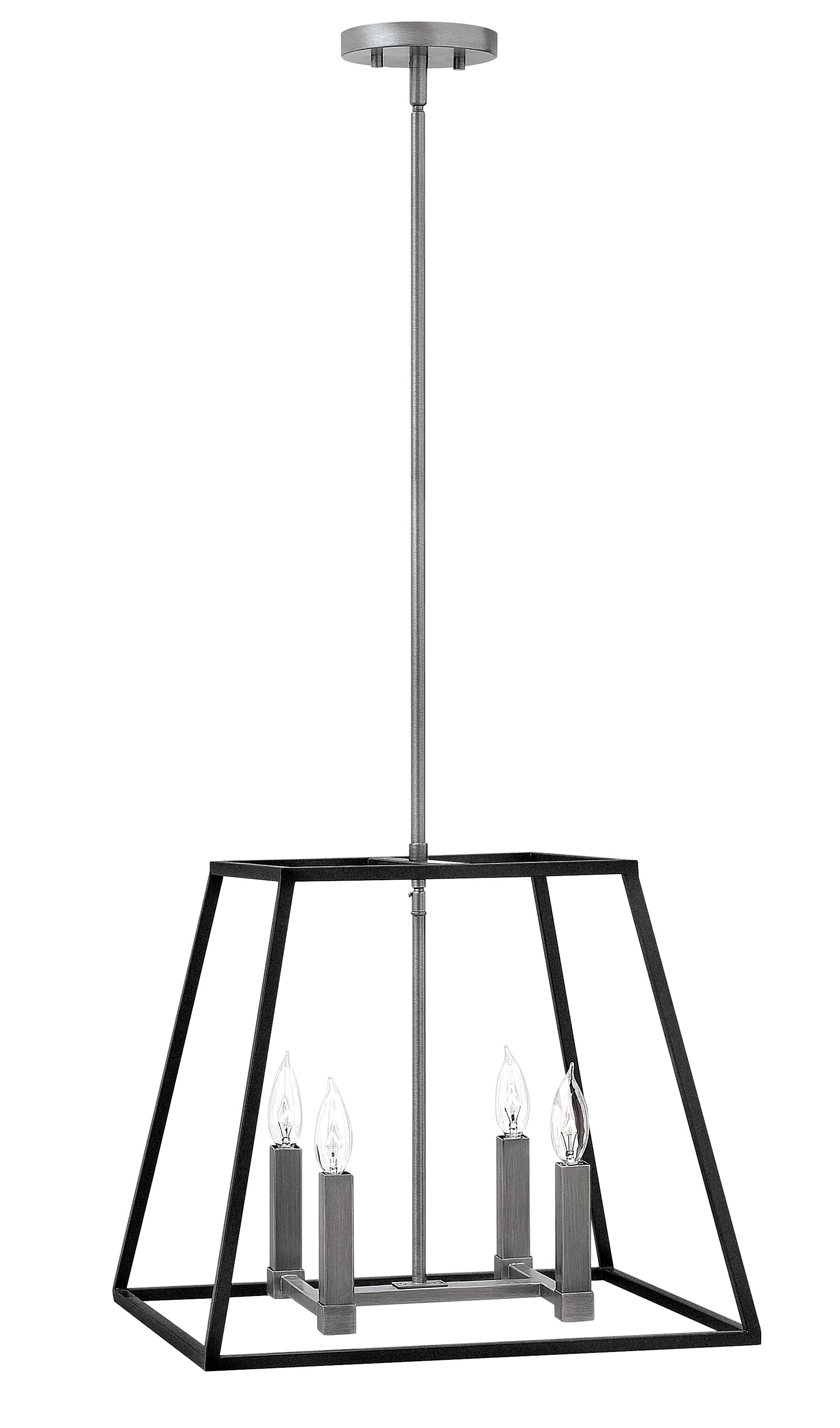Fulton 4-Light Pendant In Aged Zinc