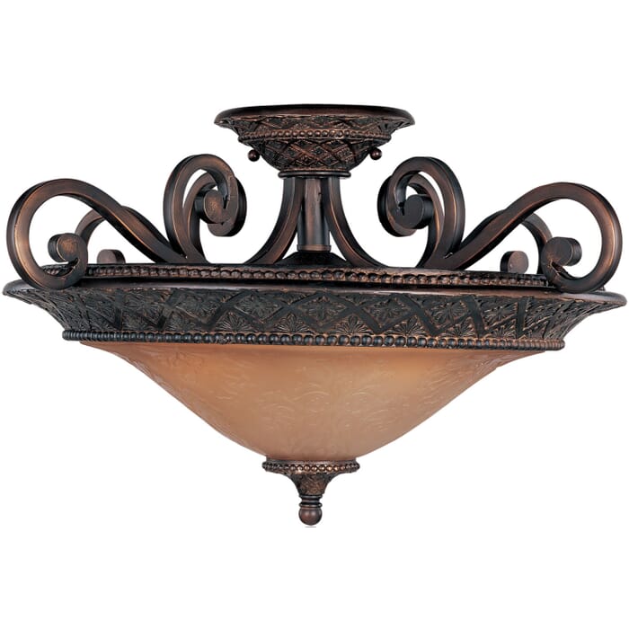 Symphony 3-Light Semi-Flush Mount in Oil Rubbed Bronze Symphony 3-Light Semi-Flush Mount in Oil Rubbed Bronze
