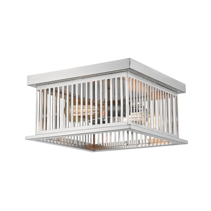Z-Lite Camellia 2-Light Flush Mount Ceiling Light In Brushed Nickel Z-Lite Camellia 2-Light Flush Mount Ceiling Light In Brushed Nickel