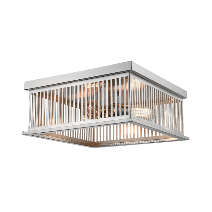 Z-Lite Camellia 3-Light Flush Mount Ceiling Light In Brushed Nickel Z-Lite Camellia 3-Light Flush Mount Ceiling Light In Brushed Nickel