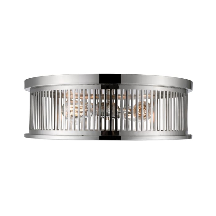 Z-Lite Camellia 4-Light Flush Mount Ceiling Light In Polished Nickel Z-Lite Camellia 4-Light Flush Mount Ceiling Light In Polished Nickel