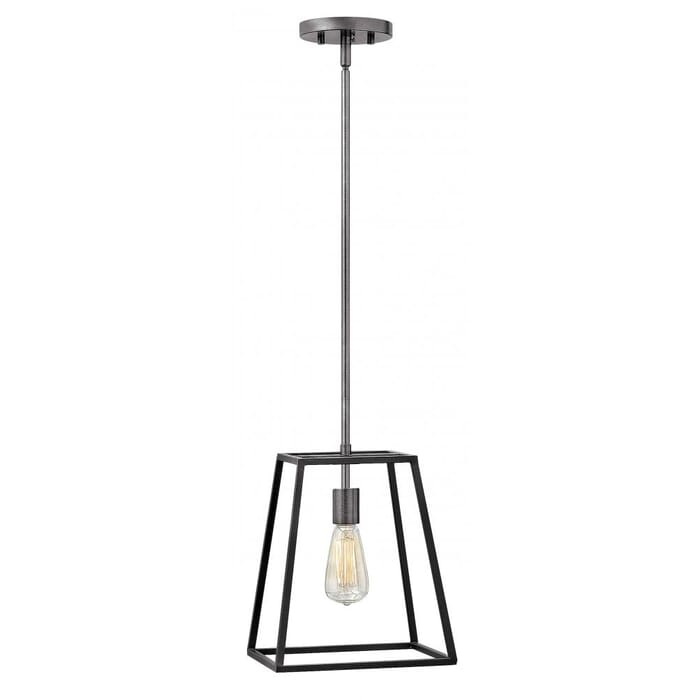Hinkley Fulton 1-Light Large Pendant Light in Aged Zinc Hinkley Fulton 1-Light Large Pendant Light in Aged Zinc