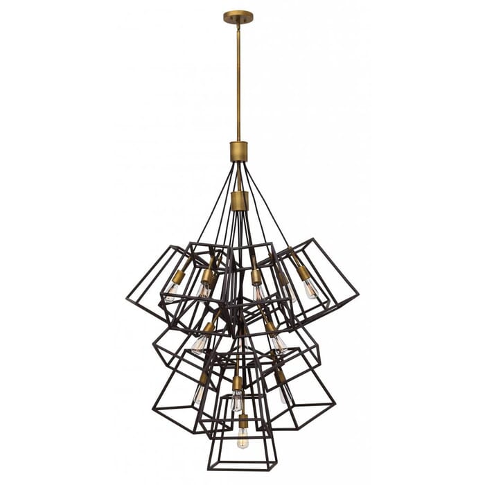 Hinkley Fulton 13-Light Large Hanging Chandelier in Bronze Hinkley Fulton 13-Light Large Hanging Chandelier in Bronze