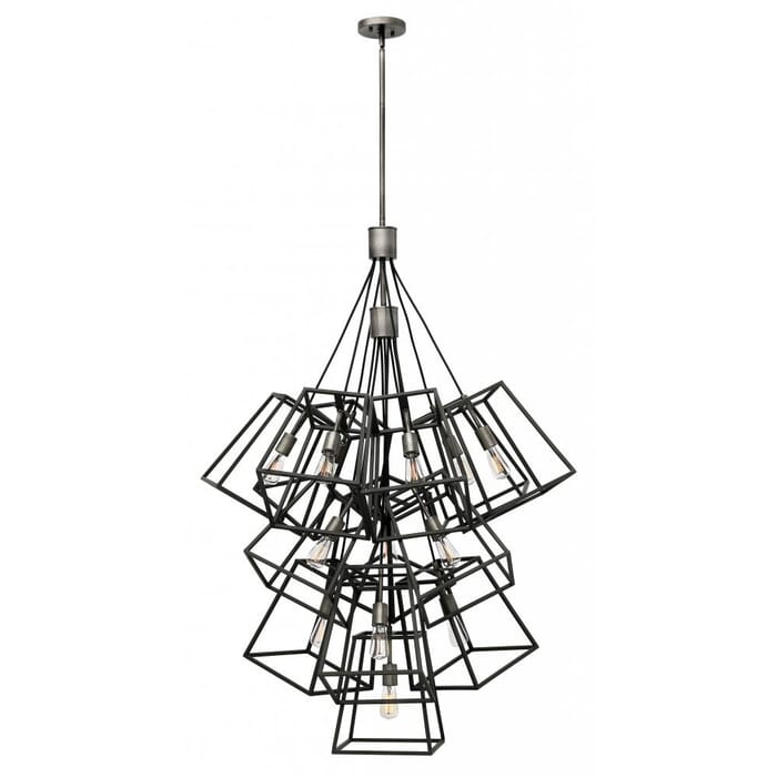 Hinkley Fulton 13-Light Large Chandelier in Aged Zinc Hinkley Fulton 13-Light Large Chandelier in Aged Zinc