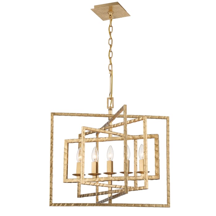 Crystorama Capri 5-Light Traditional Chandelier in Antique Gold Crystorama Capri 5-Light Traditional Chandelier in Antique Gold