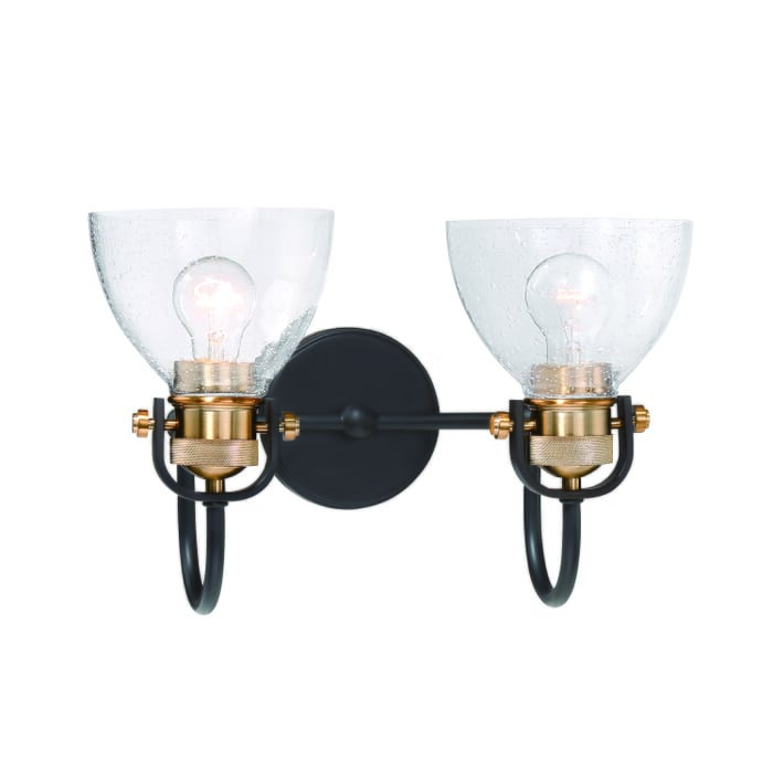 Minka Lavery Monico 2-Light 11" Bathroom Vanity Light in Painted Bronze with Natural Brush Minka Lavery Monico 2-Light 11" Bathroom Vanity Light in Painted Bronze with Natural Brush