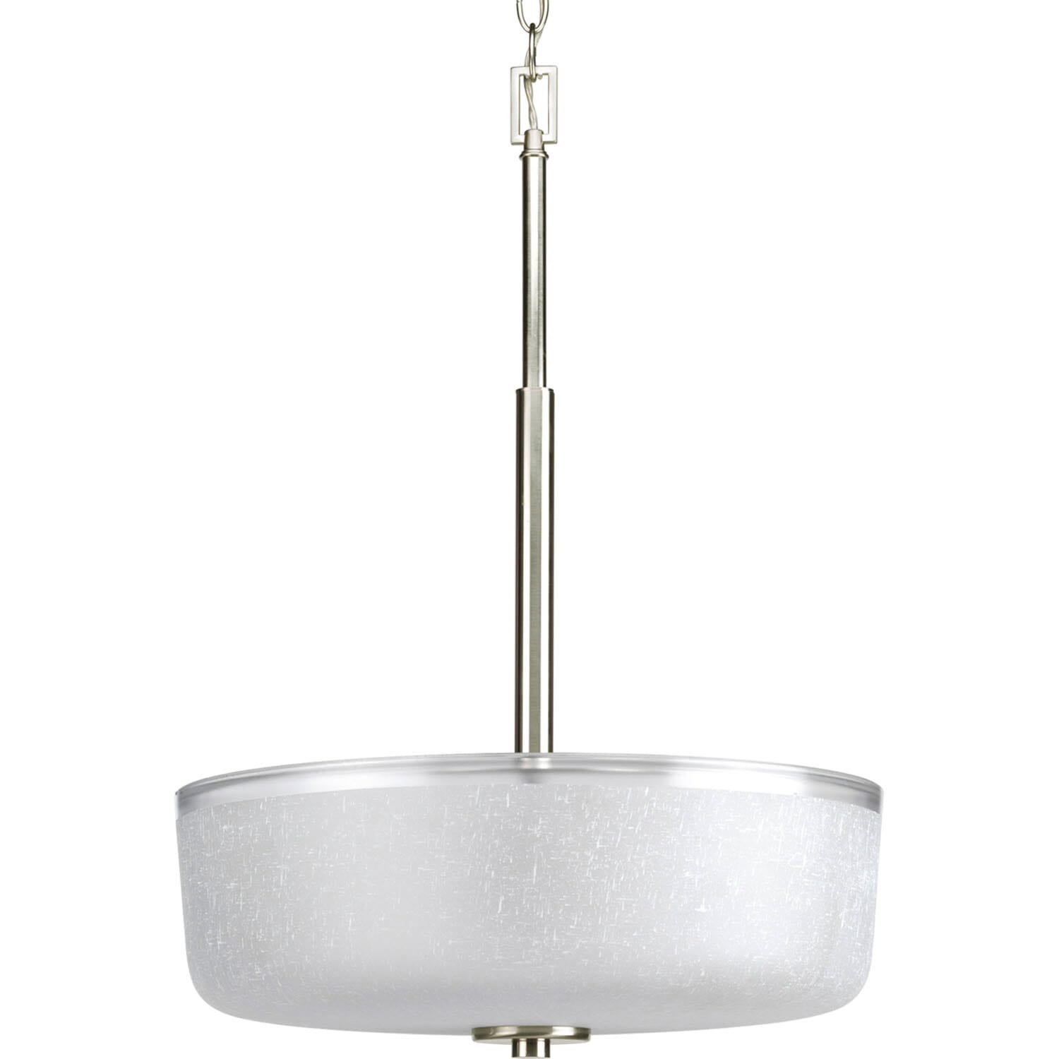 Brushed Nickel Three Light Foyer Pendant from the Alexa Collection