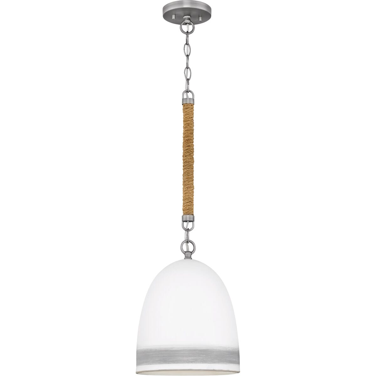 Pol Hinkley 3131CM Transitional One Light Pendant from Congress collection in Chrome Nckl.finish, 