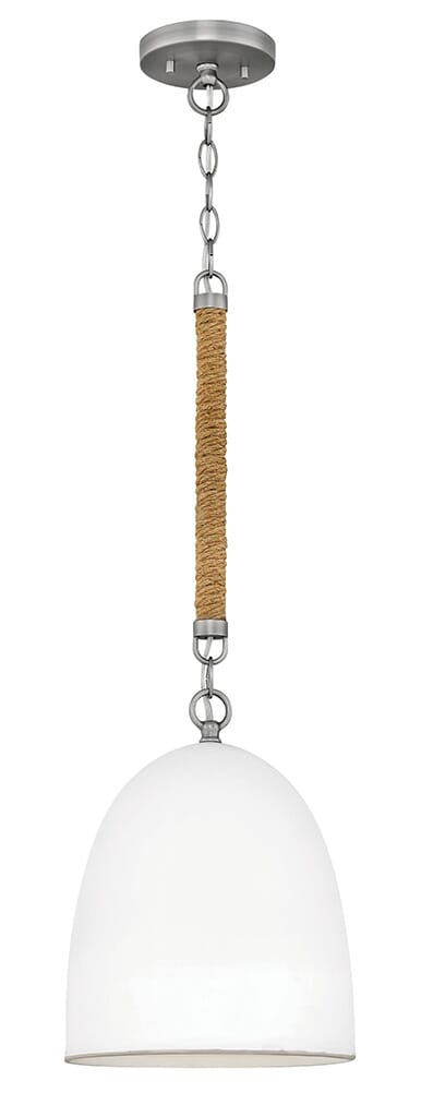 Antique Nickel LED Pendant from the Nash Collection