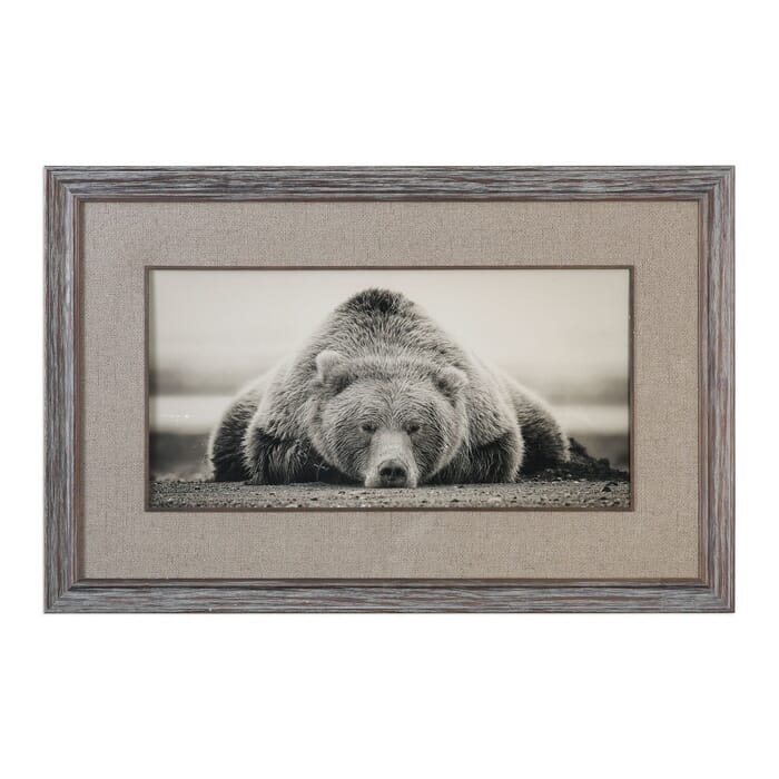 Uttermost Deep Sleep Bear Print in Distressed Pine Frame Uttermost Deep Sleep Bear Print in Distressed Pine Frame