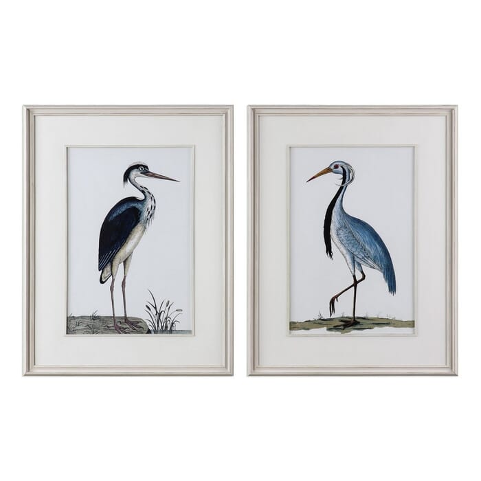 Uttermost Shore Birds Prints in Distressed White Washed Wood Frame (S/2) Uttermost Shore Birds Prints in Distressed White Washed Wood Frame (S/2)