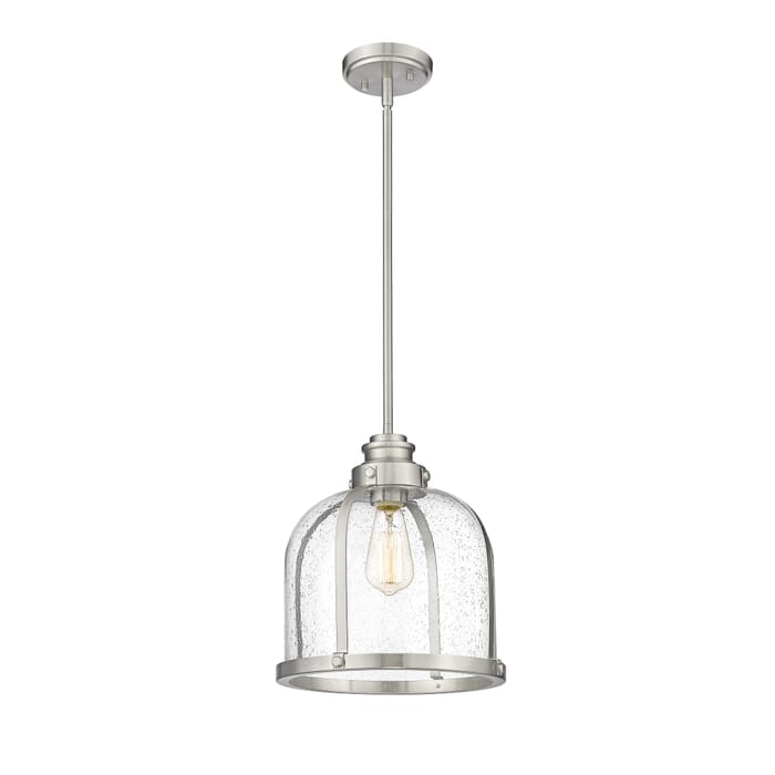 Z-Lite Burren 1-Light Pendant Light In Brushed Nickel Z-Lite Burren 1-Light Pendant Light In Brushed Nickel