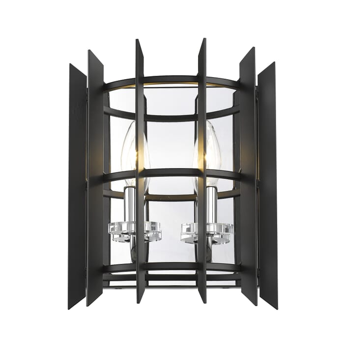 Z-Lite Haake 2-Light Wall Sconce In Chrome Z-Lite Haake 2-Light Wall Sconce In Chrome
