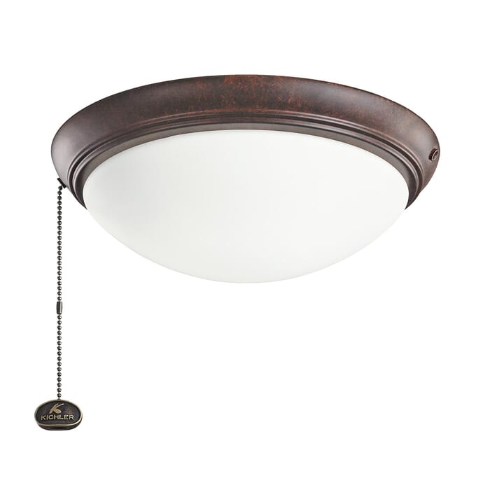 Kichler Lighting Accessory Low Profile LED Ceiling Fan Light Kit in Tannery Bronze Kichler Lighting Accessory Low Profile LED Ceiling Fan Light Kit in Tannery Bronze