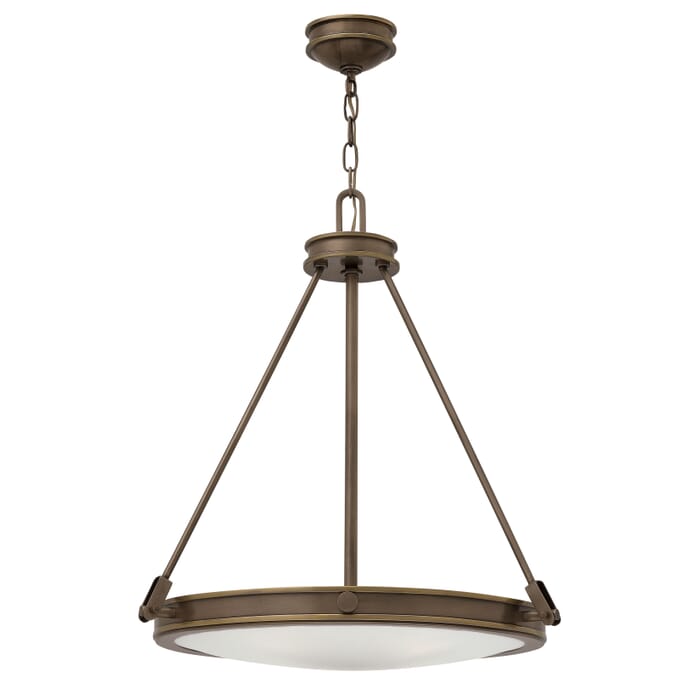 Hinkley Collier 4-Light Inverted Pendant in Light Oiled Bronze Hinkley Collier 4-Light Inverted Pendant in Light Oiled Bronze