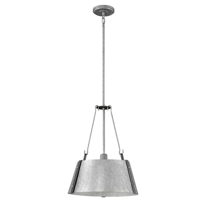 Hinkley Cartwright 1-Light Pendant in Galvanized Hinkley Cartwright 1-Light Pendant in Galvanized