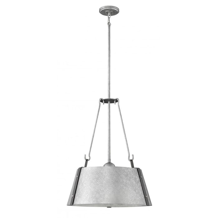 Hinkley Cartwright 3-Light Pendant in Galvanized Hinkley Cartwright 3-Light Pendant in Galvanized