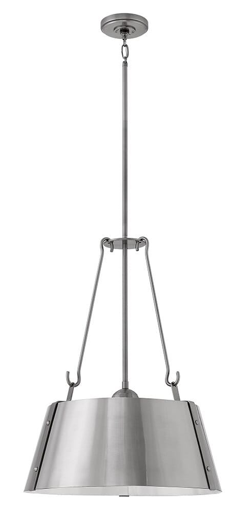 Polished Antique Nickel LED Pendant from the Cartwright Collection