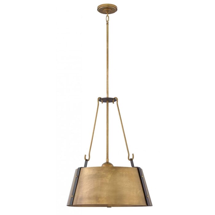 Hinkley Cartwright Drum Pendant Light in Rustic Brass Hinkley Cartwright Drum Pendant Light in Rustic Brass