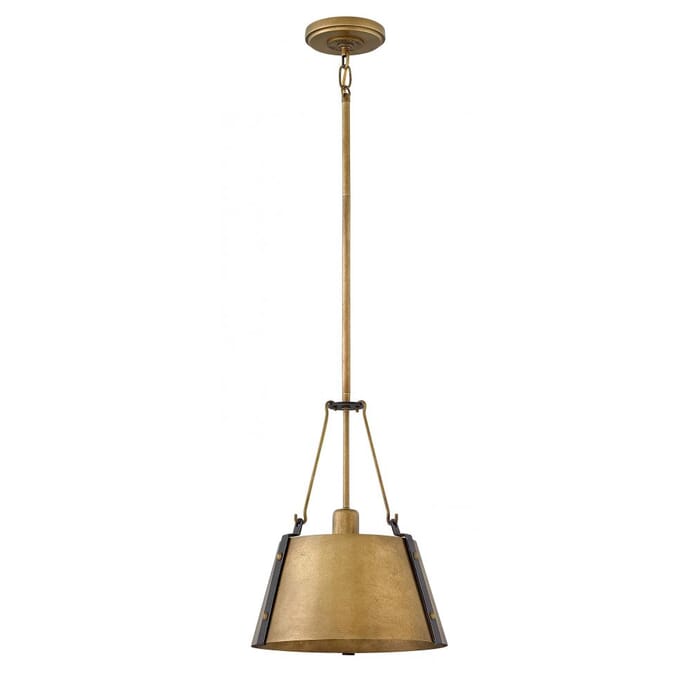 Hinkley Cartwright 1-Light Pendant in Rustic Brass Hinkley Cartwright 1-Light Pendant in Rustic Brass