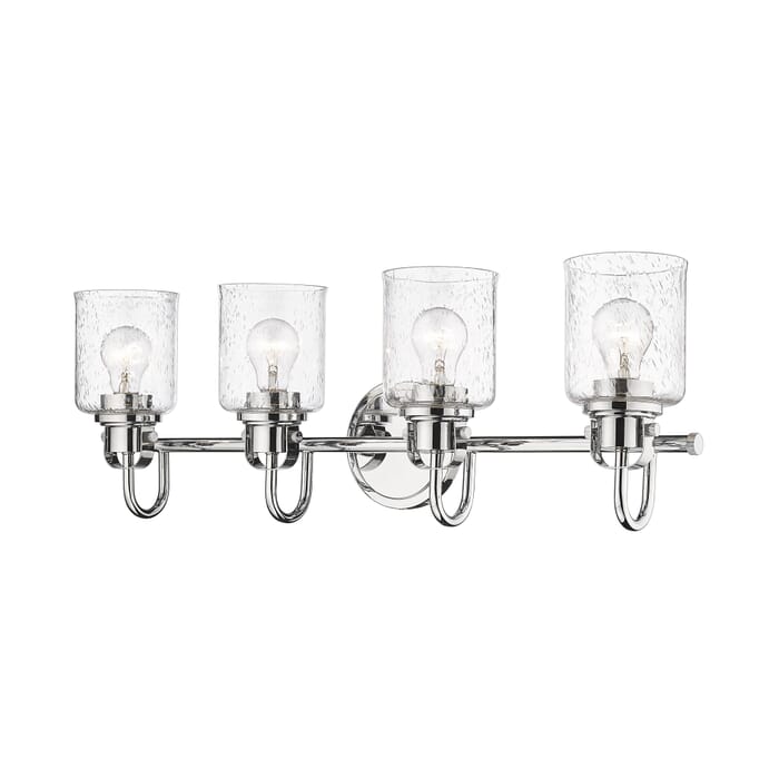 Z-Lite Kinsley 4-Light Bathroom Vanity Light In Chrome Z-Lite Kinsley 4-Light Bathroom Vanity Light In Chrome