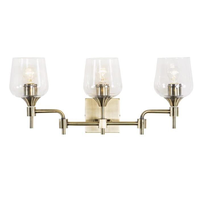 Varaluz Margaux 3-Light 10" Bathroom Vanity Light in Antique Brass Varaluz Margaux 3-Light 10" Bathroom Vanity Light in Antique Brass