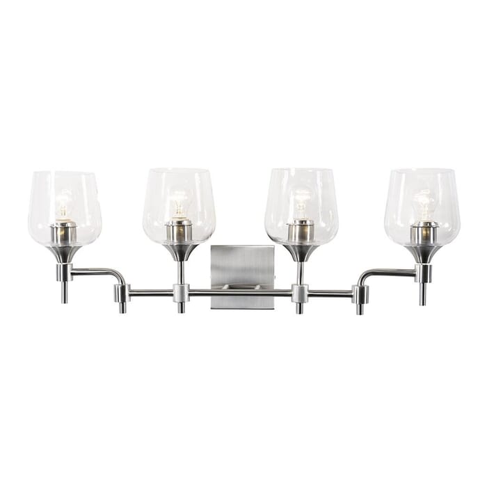 Varaluz Margaux 4-Light 10" Bathroom Vanity Light in Satin Nickel Varaluz Margaux 4-Light 10" Bathroom Vanity Light in Satin Nickel