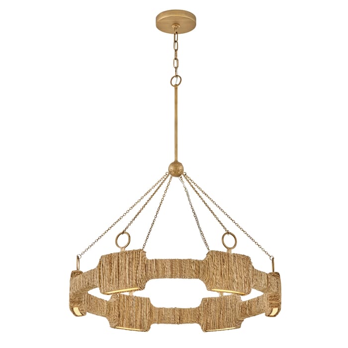 Raffi Medium LED Single Tier Chandelier in Burnished Gold Raffi Medium LED Single Tier Chandelier in Burnished Gold