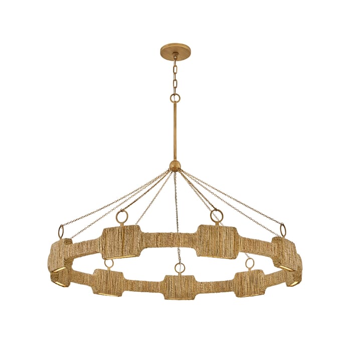Raffi Large LED Single Tier Chandelier in Burnished Gold Raffi Large LED Single Tier Chandelier in Burnished Gold