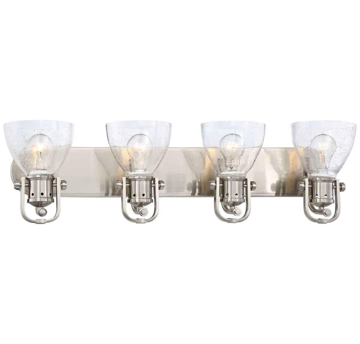 4-Light Bathroom Vanity Light in Brushed Nickel