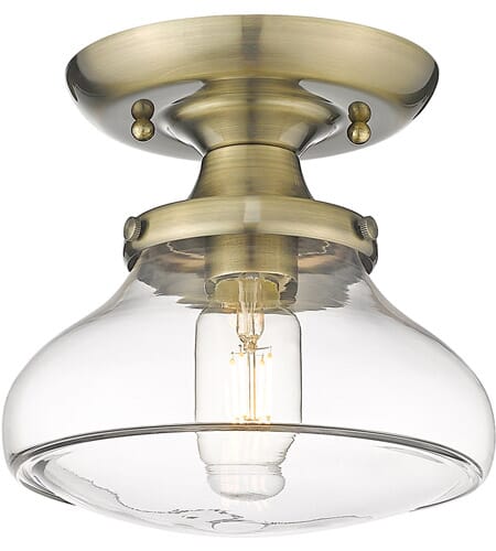 Golden Nash Ceiling Light in Aged Brass