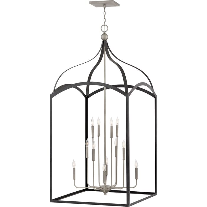 Hinkley Clarendon 12-Light Three Tier Foyer Light in Aged Zinc Hinkley Clarendon 12-Light Three Tier Foyer Light in Aged Zinc