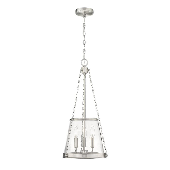 Z-Lite Prescott 3-Light Pendant Light In Brushed Nickel Z-Lite Prescott 3-Light Pendant Light In Brushed Nickel