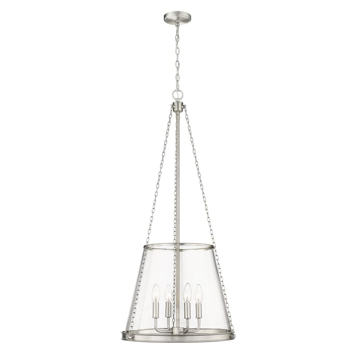 Z-Lite Prescott 4-Light Pendant Light In Brushed Nickel Z-Lite Prescott 4-Light Pendant Light In Brushed Nickel