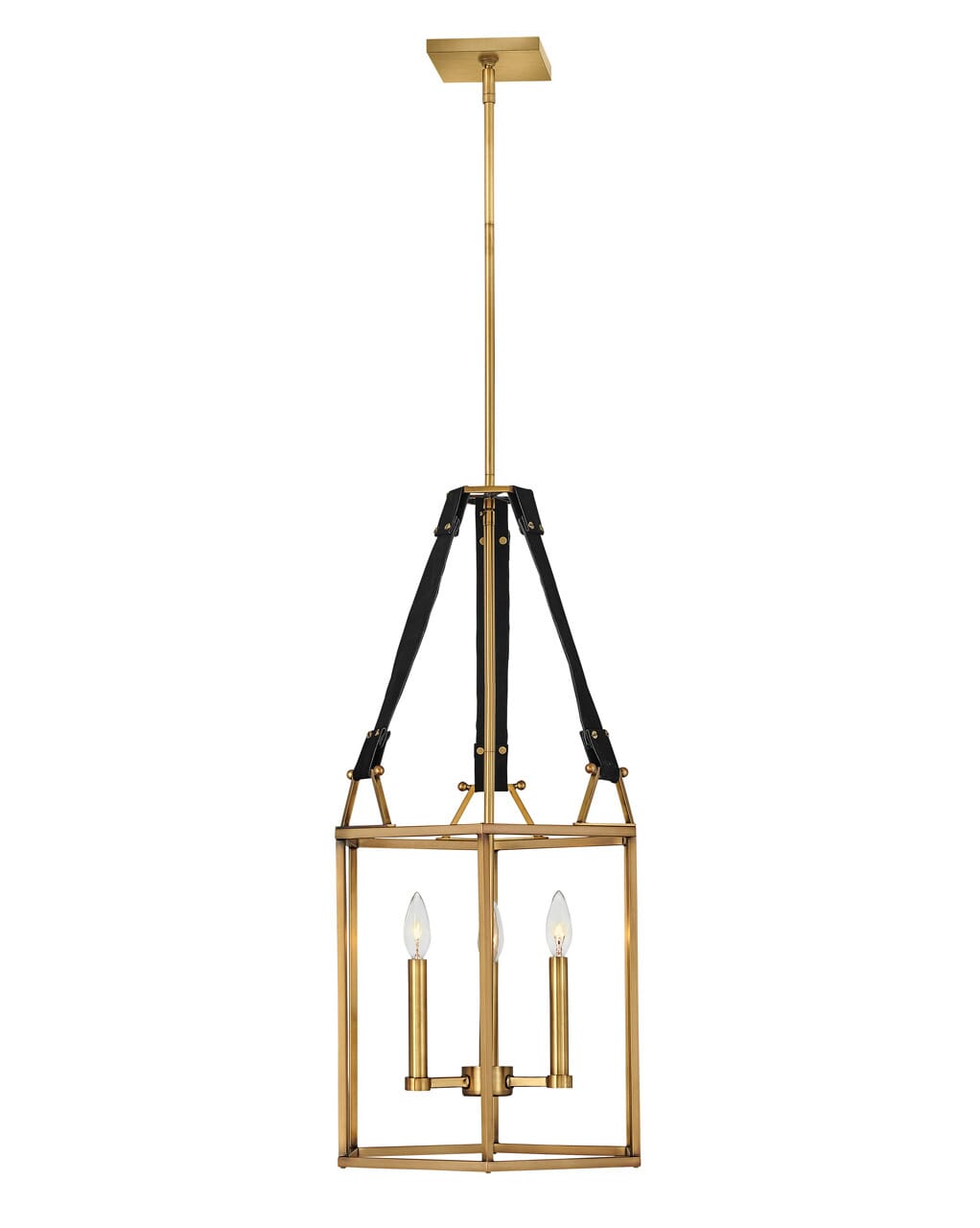 Monroe 3-Light Chandelier In Heritage Brass