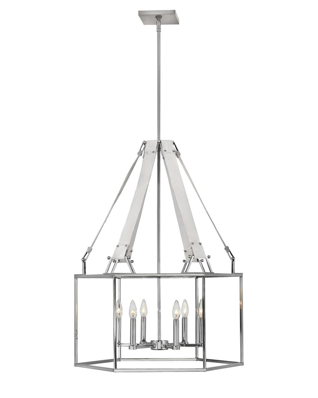 Monroe 6-Light Chandelier In Polished Nickel*