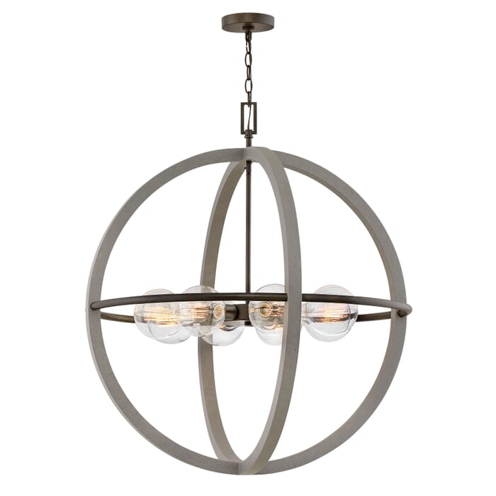 Hinkley Bodie 8-Light Chandelier in Dark Cement Hinkley Bodie 8-Light Chandelier in Dark Cement