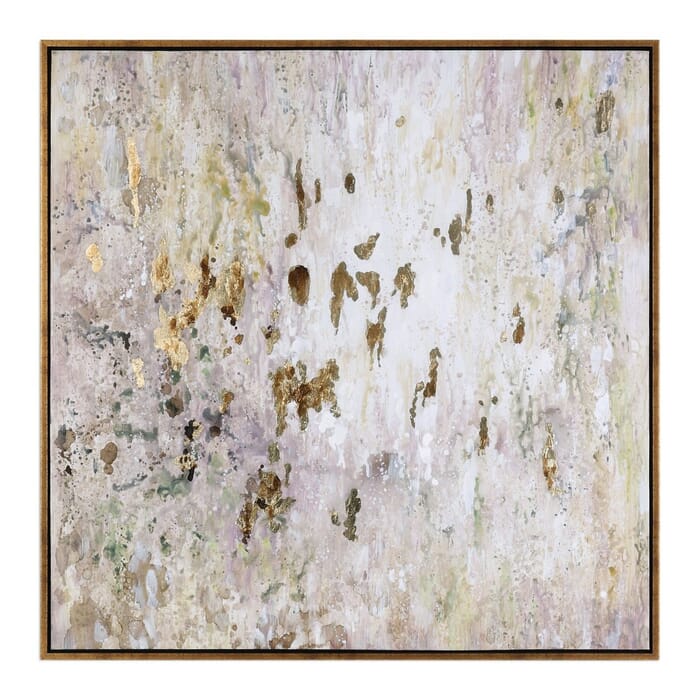 Uttermost Golden Raindrops 62" Modern Art in Champagne Silver Leaf Frame Uttermost Golden Raindrops 62" Modern Art in Champagne Silver Leaf Frame
